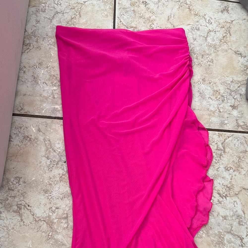 Vibrant Pink Maxi Skirt
